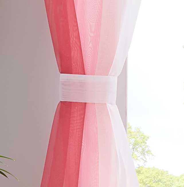 2er Pack Gardinen Vertikal Farbverlauf Druck Transparent »Modena« mit Ösen und Raffhalter, Vorhang, Dekoschal 10000183 Gardinen Set 10000183_rosa_2_d4255f29-97ad-43b6-976f-2b80185c96fc | girdainenbox.com