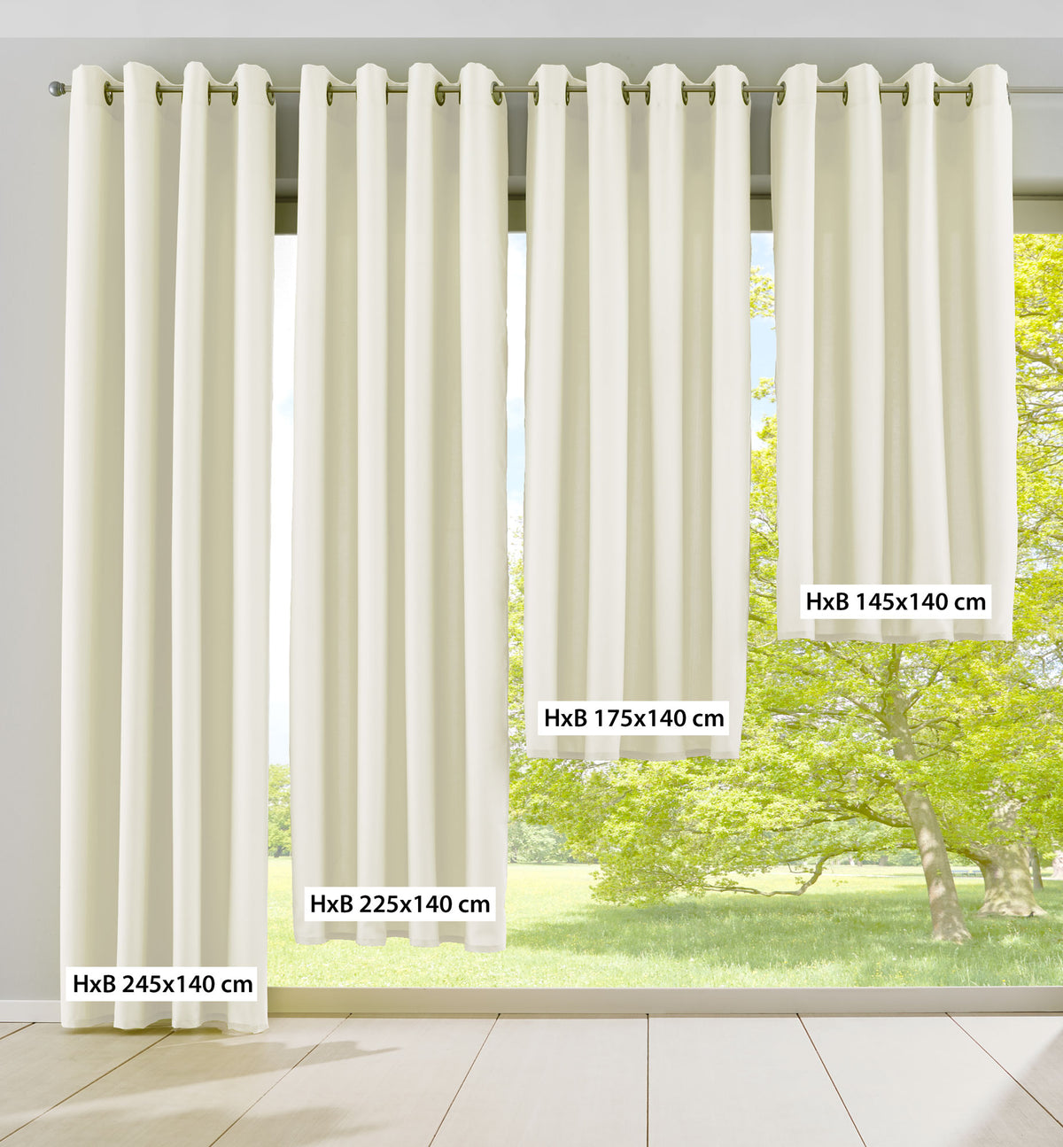 Vorhang Blickdicht Gardine Matt Lichtdurchlässig »PALERMO« mit Ösen und Raffhalter Dekoschal 10000265 Vorhang 10000265size_creme_7e245ace-63da-48e4-bed3-f999f30ce809 | girdainenbox.com
