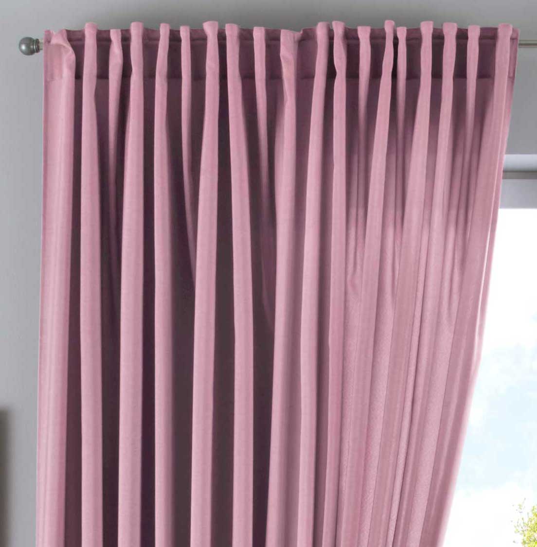 Vorhang Verdeckte Schlaufen Cationic »JENA« Blickdicht Leinen Optik Gardine Meliert Gardinenband mit Raffhalter 2019037 Altrosa HxB 250x300 cm Vorhang 2019037altrosa-breit | girdainenbox.com