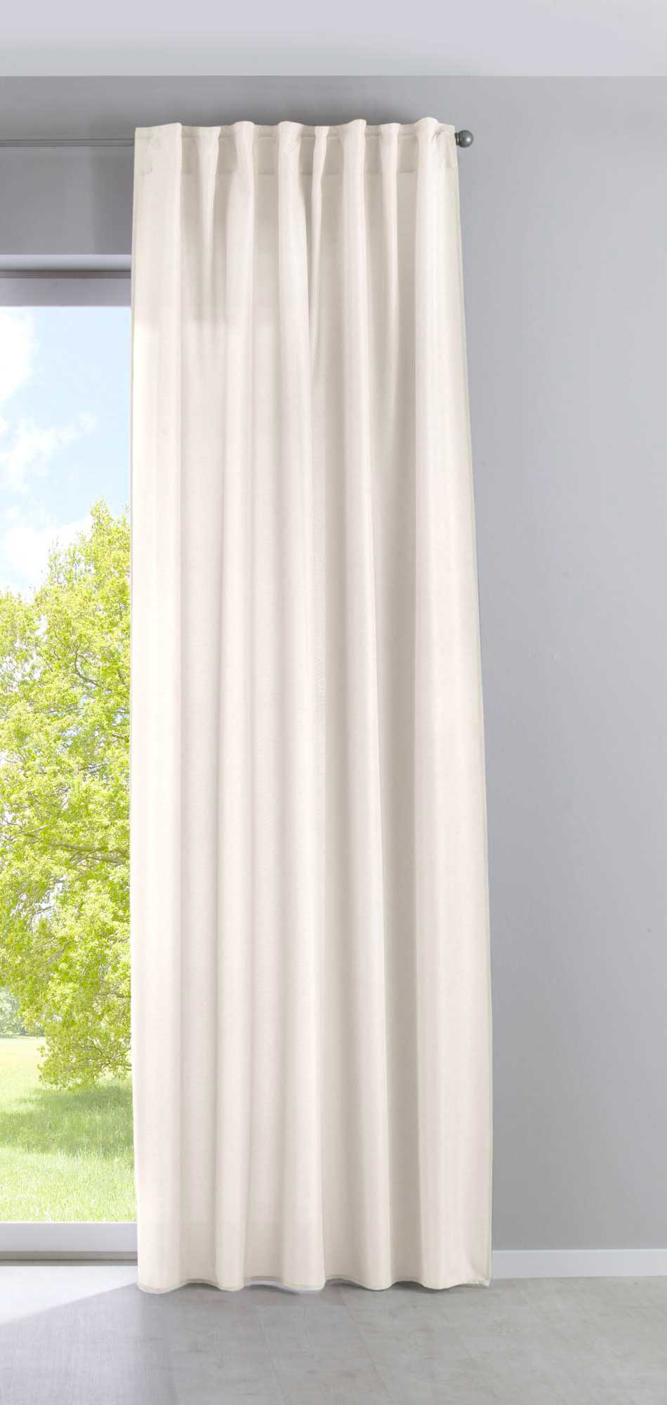 Vorhang Verdeckte Schlaufen Cationic »JENA« Blickdicht Leinen Optik Gardine Meliert Gardinenband mit Raffhalter 2019037 Vorhang 2019037creme-gerade_58b6899c-801c-46ba-93b6-45cc378c7d43 | girdainenbox.com