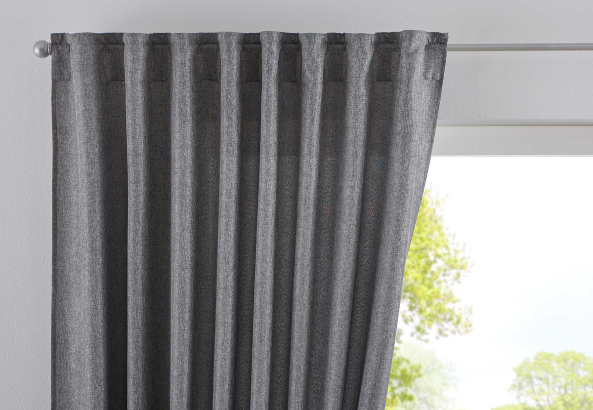 Vorhang Verdeckte Schlaufen Cationic »JENA« Blickdicht Leinen Optik Gardine Meliert Gardinenband mit Raffhalter 2019037 Grau HxB 250x140 cm Vorhang 2019037grau_47786dc8-4030-4442-8219-af80dc75b3ed | girdainenbox.com