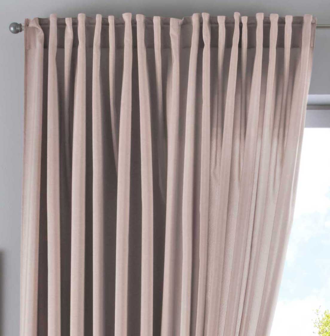 Vorhang Verdeckte Schlaufen Cationic »JENA« Blickdicht Leinen Optik Gardine Meliert Gardinenband mit Raffhalter 2019037 Taupe HxB 250x300 cm Vorhang 2019037taupe-breit | girdainenbox.com