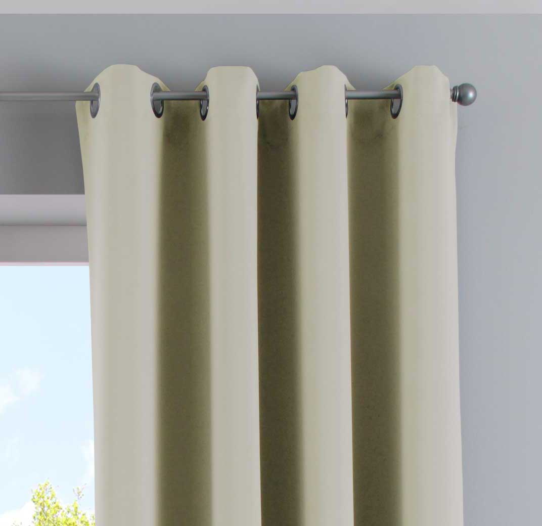 Vorhang Blickdicht »NewYork« 1er-Pack Thermo-Gardine Verdunkelungsvorhang Blackout Ösen schalldämmend UV-Schutz Raffhalter 201920600 Vorhang 201920600_beige_4-saalbei | girdainenbox.com
