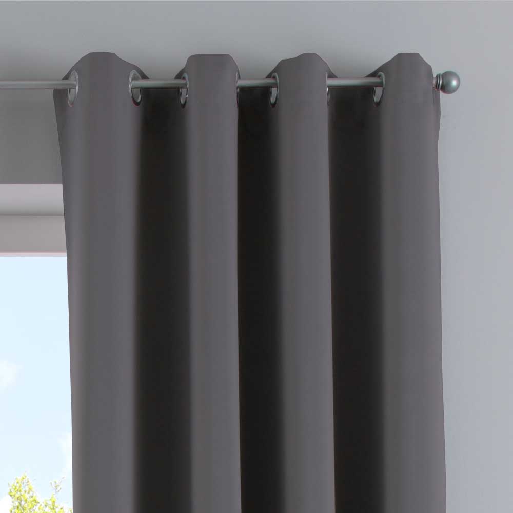 Vorhang Blickdicht »NewYork« 1er-Pack Thermo-Gardine Verdunkelungsvorhang Blackout Ösen schalldämmend UV-Schutz Raffhalter 201920600 Vorhang 201920600_dunkelgrau_3 | girdainenbox.com