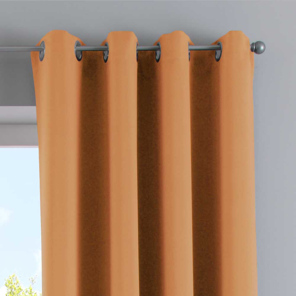 Vorhang Blickdicht »NewYork« 1er-Pack Thermo-Gardine Verdunkelungsvorhang Blackout Ösen schalldämmend UV-Schutz Raffhalter 201920600 Vorhang 201920600_orange_3 | girdainenbox.com