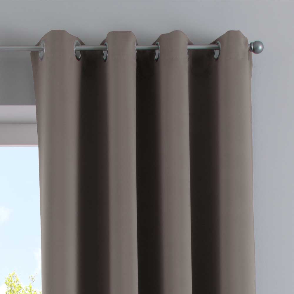 Vorhänge Blickdicht »NewYork« 2er-Pack Thermo-Gardinen Verdunkelungsvorhang Blackout Ösen schalldämmend UV-Schutz Raffhalter 201920600-2 Vorhang Set 201920600_taupe_3_14c501d2-694a-49c7-b1dc-d19765ab35f3 | girdainenbox.com
