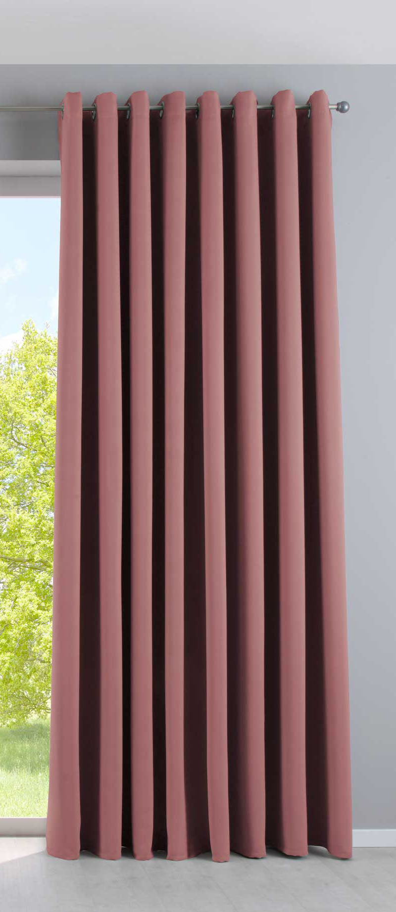 Vorhang Blickdicht »NewYork« 1er-Pack Thermo-Gardine Verdunkelungsvorhang Blackout Ösen schalldämmend UV-Schutz Raffhalter 201920600 Altrosa HxB 245x295 cm Vorhang 201920600altrosa-295 | girdainenbox.com