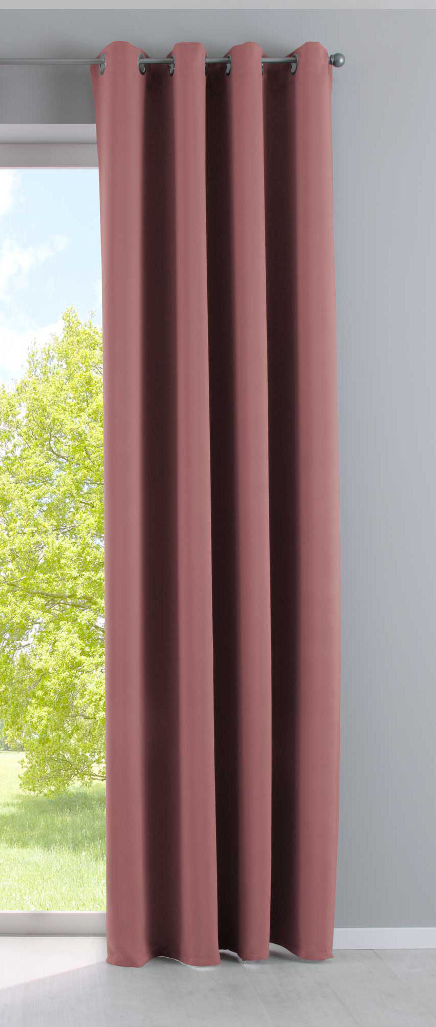 Vorhang Blickdicht »NewYork« 1er-Pack Thermo-Gardine Verdunkelungsvorhang Blackout Ösen schalldämmend UV-Schutz Raffhalter 201920600 Altrosa HxB 225x140 cm Vorhang 201920600altrosa | girdainenbox.com