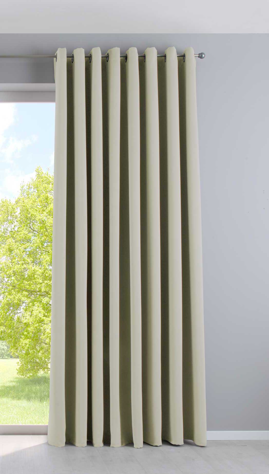 Vorhang Blickdicht »NewYork« 1er-Pack Thermo-Gardine Verdunkelungsvorhang Blackout Ösen schalldämmend UV-Schutz Raffhalter 201920600 Beige HxB 225x295 cm Vorhang 201920600beige-295_64495ba0-4cbb-460e-802e-b26ca33c9e55 | girdainenbox.com