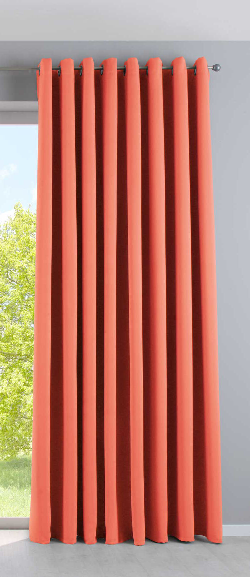 Vorhang Blickdicht »NewYork« 1er-Pack Thermo-Gardine Verdunkelungsvorhang Blackout Ösen schalldämmend UV-Schutz Raffhalter 201920600 Coralle HxB 245x295 cm Vorhang 201920600coralle-295 | girdainenbox.com