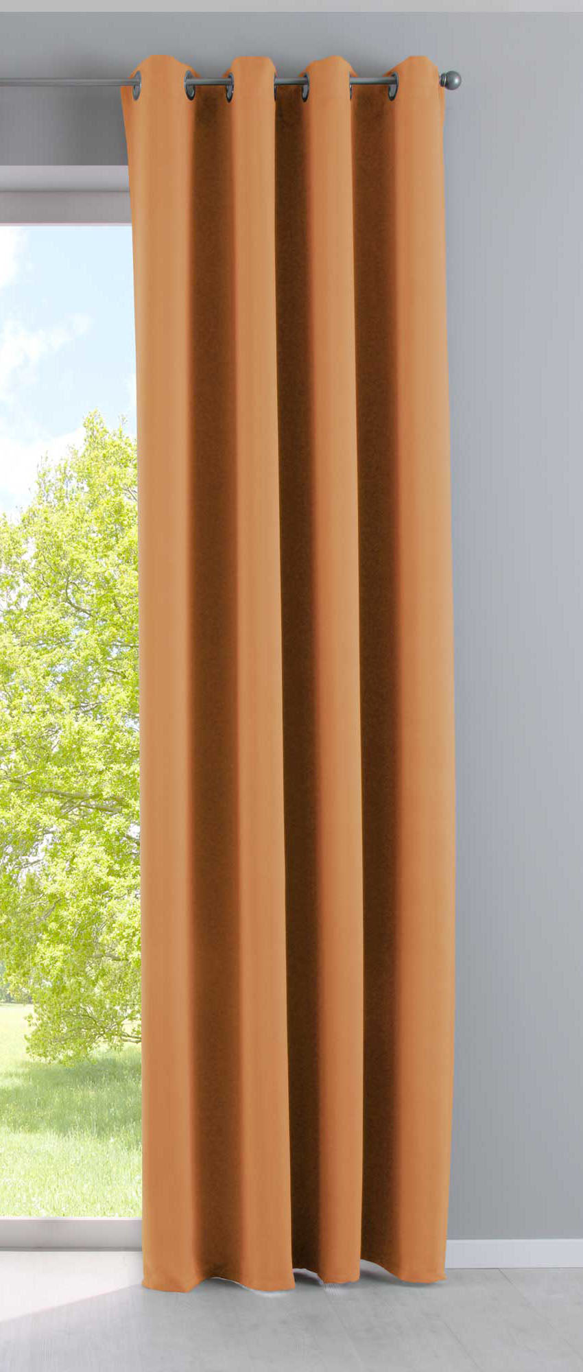 Vorhang Blickdicht »NewYork« 1er-Pack Thermo-Gardine Verdunkelungsvorhang Blackout Ösen schalldämmend UV-Schutz Raffhalter 201920600 Orange HxB 245x140 cm Vorhang 201920600orange_985bd2a1-0d95-42ff-ae78-52cab93ba2be | girdainenbox.com