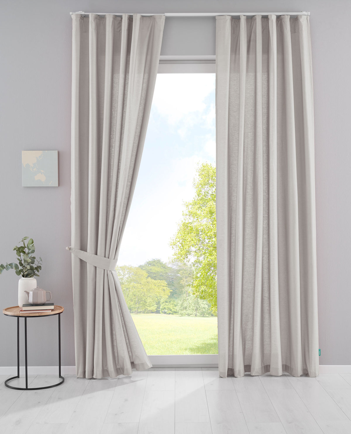 2er Set Bio Organic Vorhänge »Bremen« Reine Bio Baumwolle Blickdicht Gardinen Verdeckte Schlaufen Gardinenband Pflegeleicht 202088 Stein HxB 250x145 cm Vorhang Set 202088stein_7d542366-d8b1-46aa-aff0-1244ea663e9b | girdainenbox.com