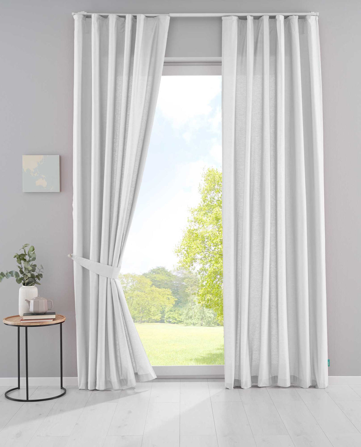 2er Set Bio Organic Vorhänge »Bremen« Reine Bio Baumwolle Blickdicht Gardinen Verdeckte Schlaufen Gardinenband Pflegeleicht 202088 Weiß HxB 225x145 cm Vorhang Set 202088weiss | girdainenbox.com