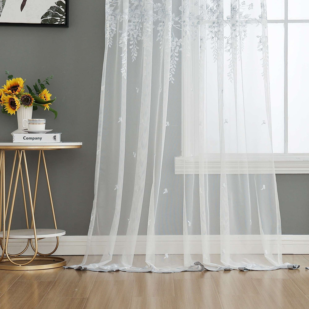 Gardine Raschel Stickerei Design »Florenz« Multiband für Gardinenschiene und Gardinenstange Elegante Fensterdekoration 2023200 07 Gardinenschal 202320007 | girdainenbox.com
