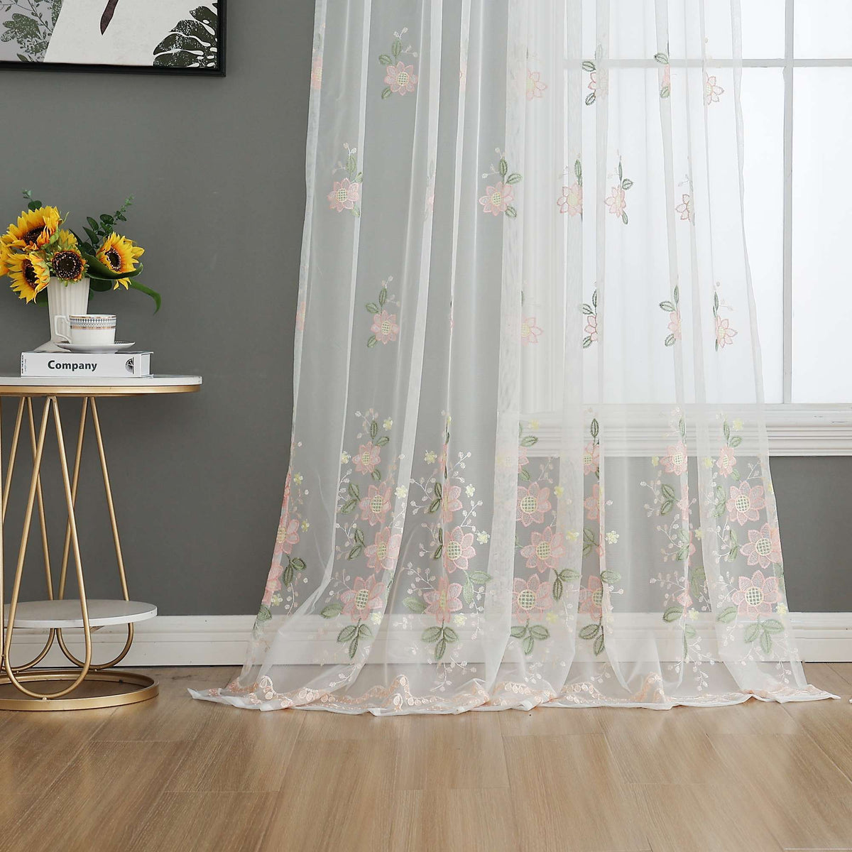 Gardine Raschel Stickerei Design »Florenz« Multiband für Gardinenschiene und Gardinenstange Elegante Fensterdekoration 2023200 09 Gardinenschal 202320009 | girdainenbox.com