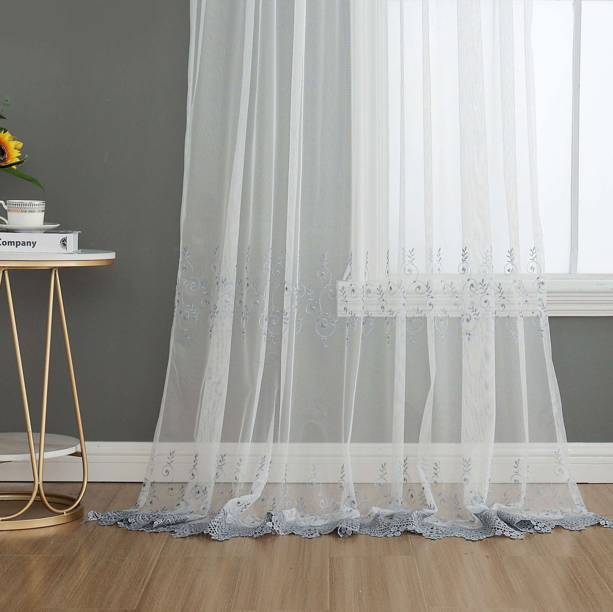 Gardine Raschel Stickerei Design »Florenz« Multiband für Gardinenschiene und Gardinenstange Elegante Fensterdekoration 2023200 12 Gardinenschal 202320012 | girdainenbox.com