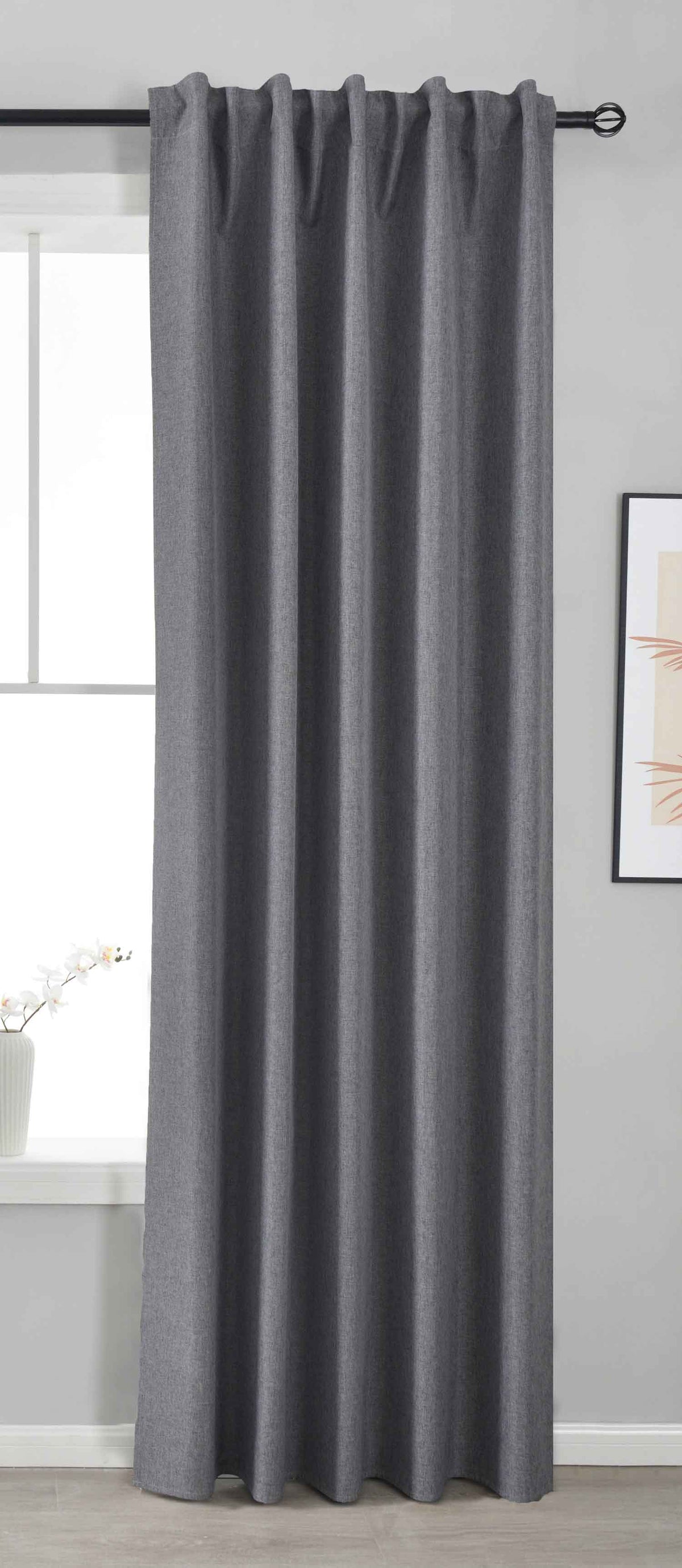 Premium Verdunkelungsvorhang »BOSTON Dark« 100% Verdunkelung mit Multibandaufhängung 2023600 Dunkelgrau HxB 245x140 cm Vorhang 2023600dunkelgrau | girdainenbox.com