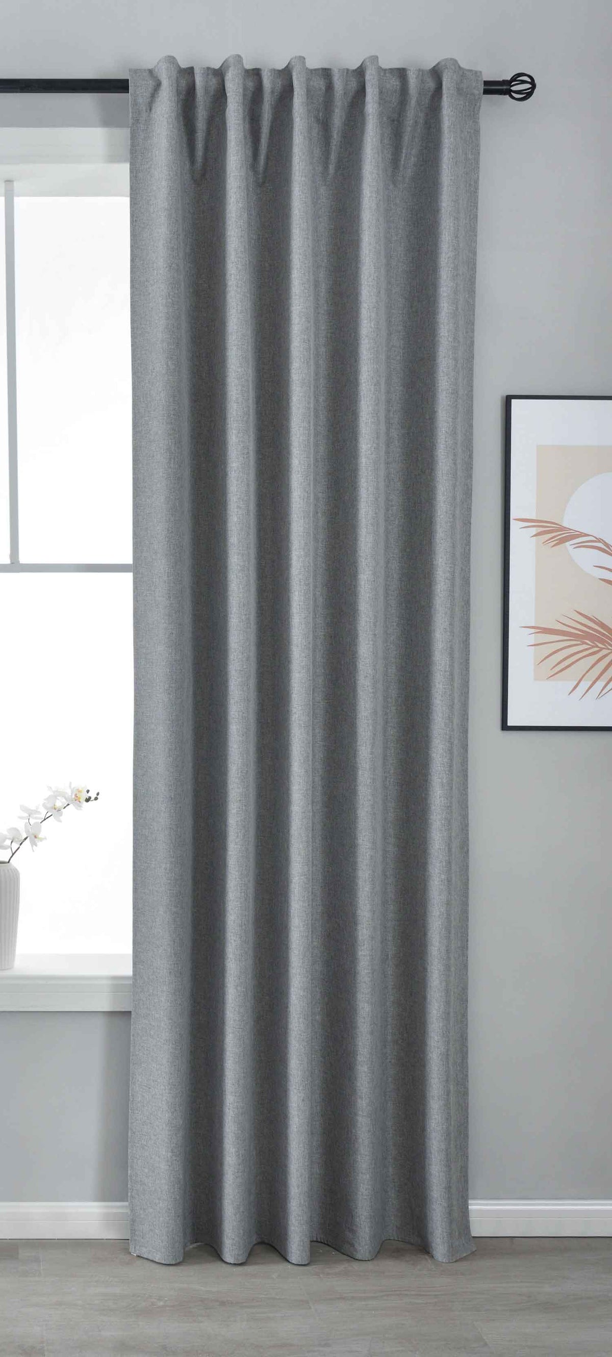 Premium Verdunkelungsvorhang »BOSTON Dark« 100% Verdunkelung mit Multibandaufhängung 2023600 Grau HxB 245x140 cm Vorhang 2023600grau | girdainenbox.com