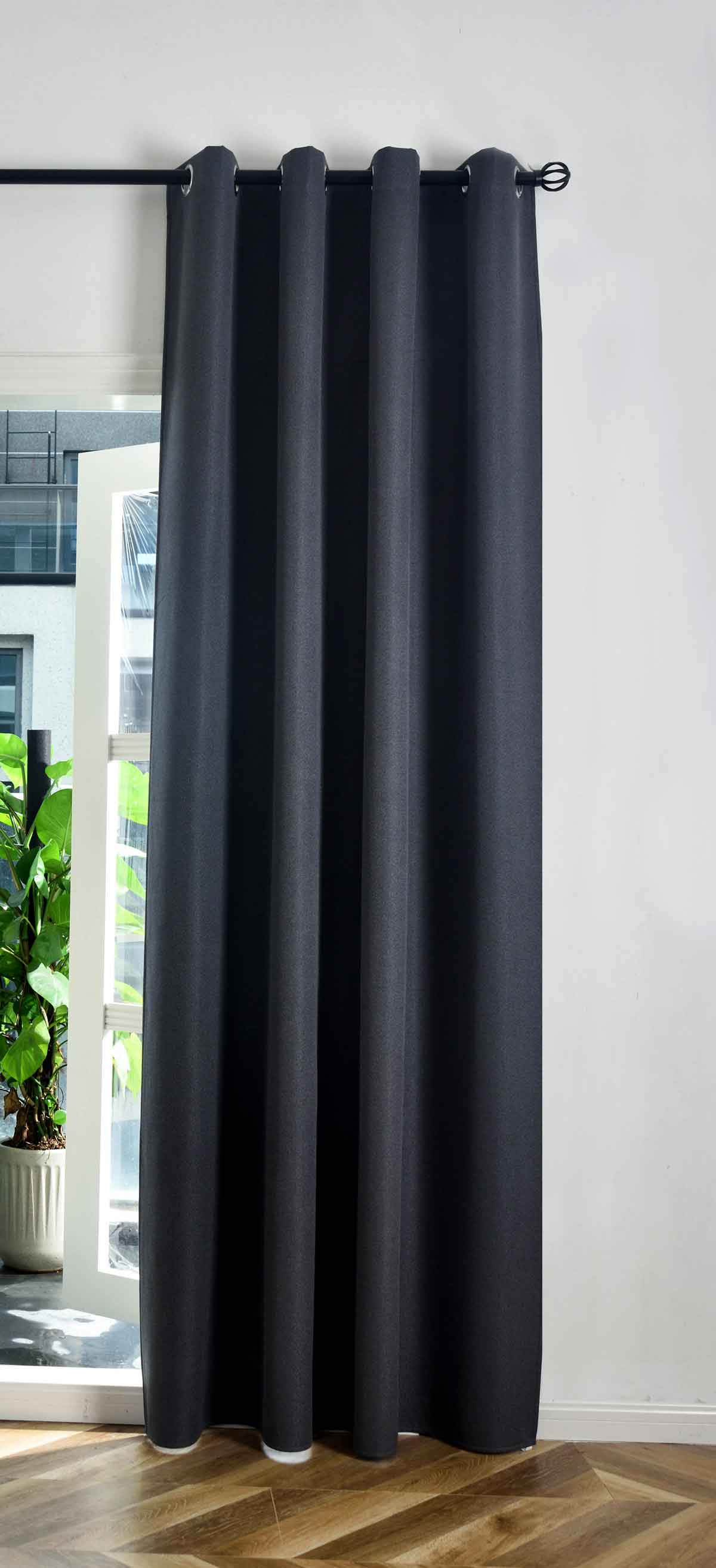 Verdunkelungsvorhang Ösen Raffhalter 100% Verdunkelung Blackout »München Dark« Dreischichtige Bindung Fischgrätmuster 202410 Dunkelgrau HxB 245x145 cm Vorhang 202410dunkelgrau_f7bf4aba-9d58-4d91-8dc9-ac7f9a9fc056 | girdainenbox.com