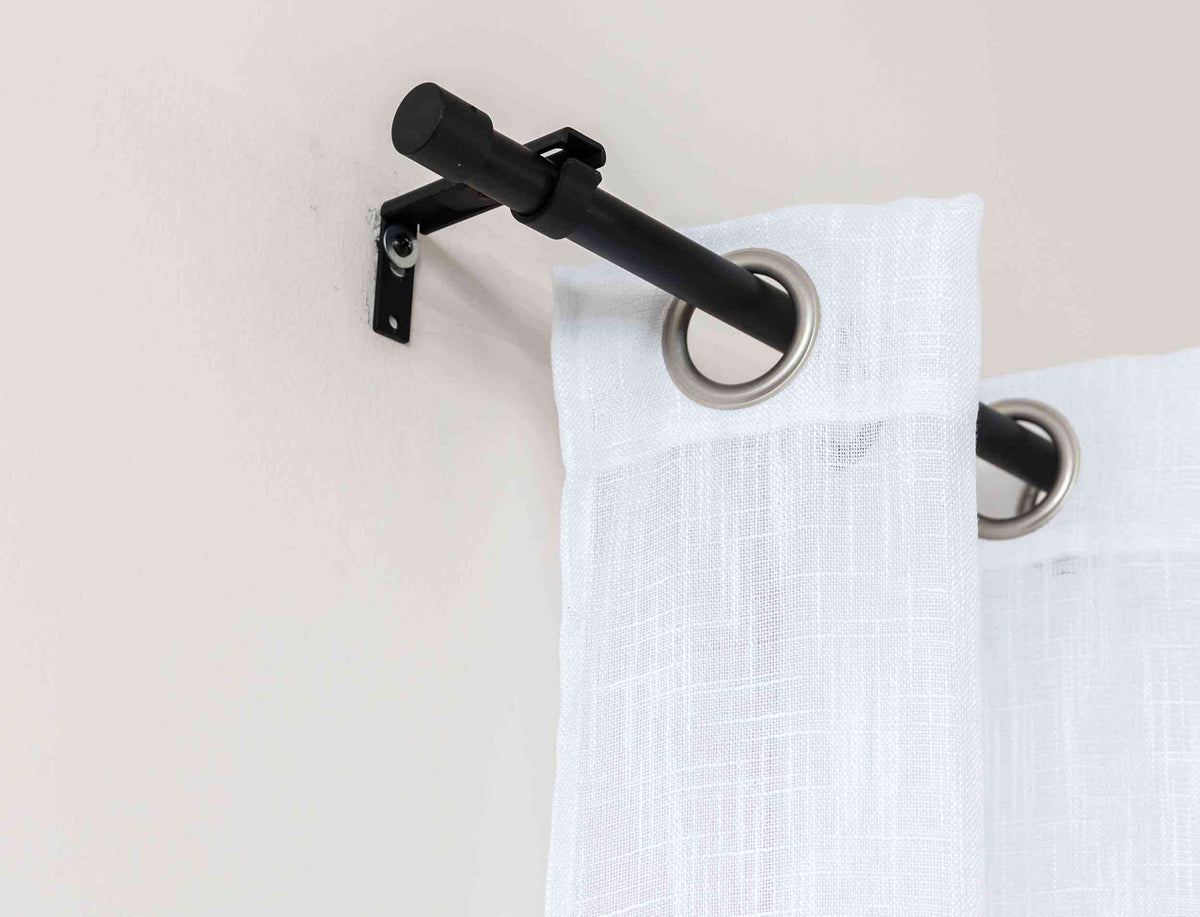 Ausziehbare Gardinenstange »Ningbo« Ø16/19 mm Komplettset zum sofortigen Montieren Wand- und Deckenmontage 2024140 Innenlaufstange 2024140_schwarz_5 | girdainenbox.com