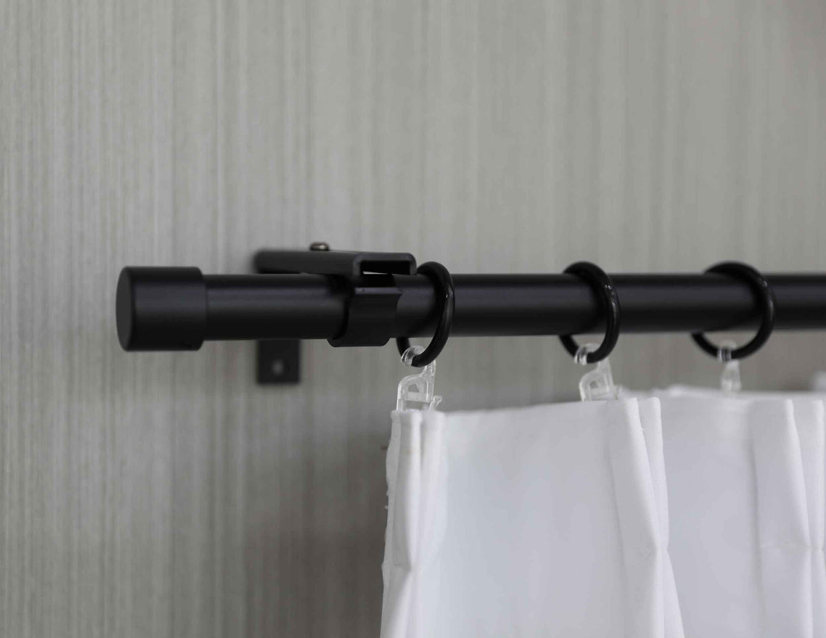 Ausziehbare Gardinenstange »Ningbo« Ø16/19 mm Komplettset zum sofortigen Montieren Wand- und Deckenmontage 2024140 Innenlaufstange 2024140_schwarz_7 | girdainenbox.com