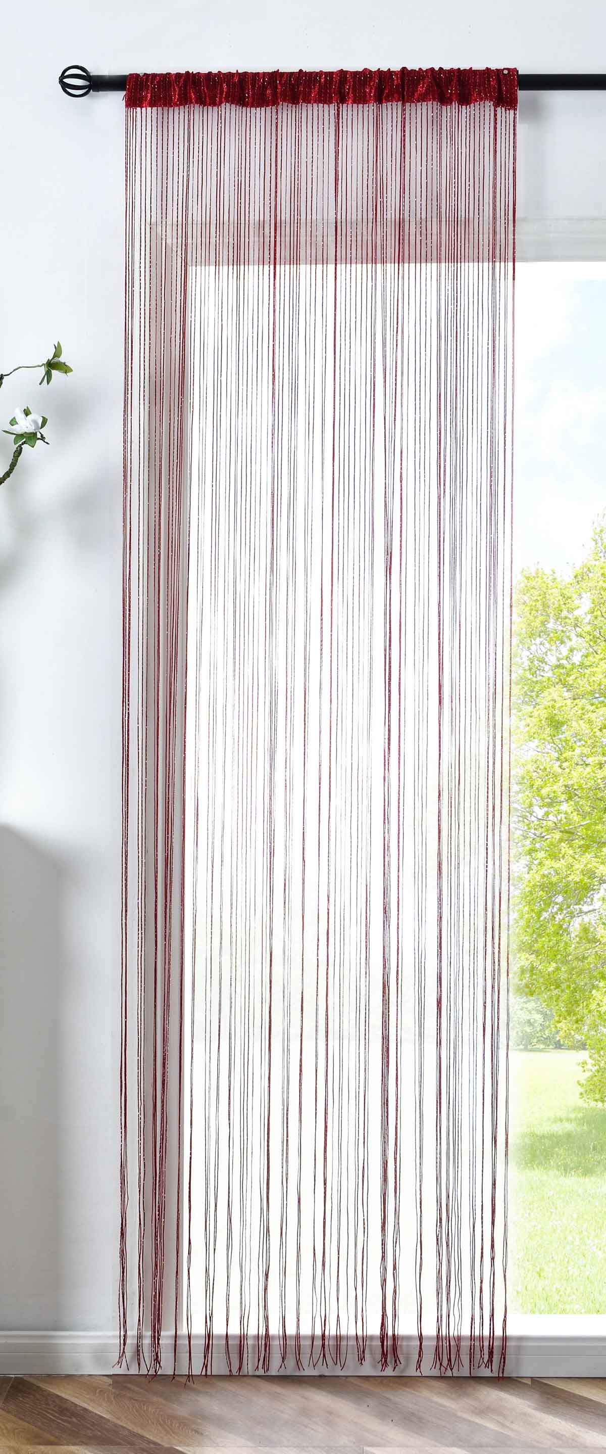 Fadengardine »Shanghai« Gardinenband Tunneldurchzug Schimmernd Vielseitig Modern Praktisch 20306 Bordeaux Lurex HxB 250x145 cm Fadengardine 20306bordeaux_lurex_07cdaa81-4897-4c9b-be78-abd82a8ae0dd | girdainenbox.com