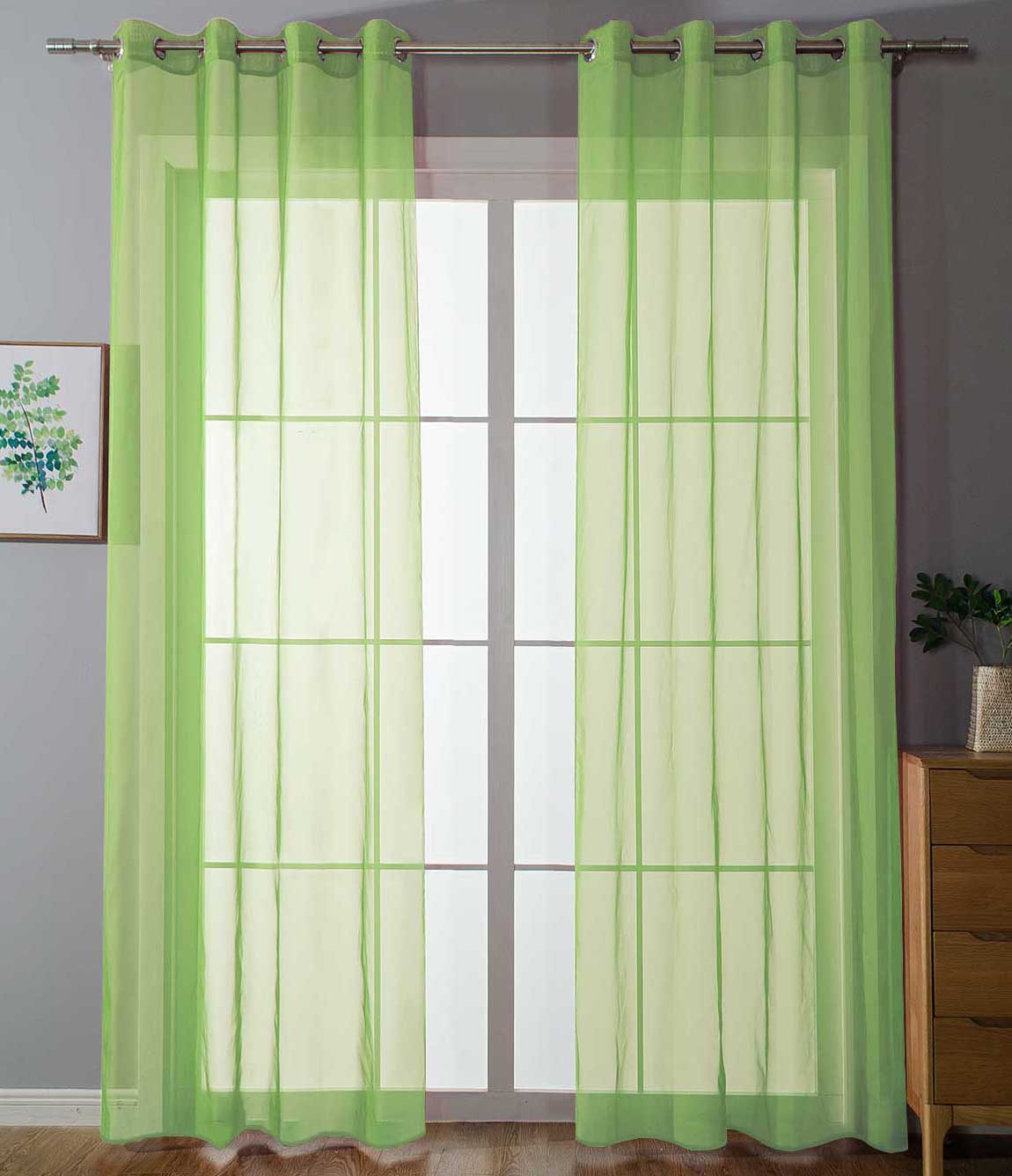 2er Set Ösenvorhänge Transparent »Uni« Gardine Stores Vorhang Ösen Bleibandabschluß Wohnzimmer 20332-cn2 Apfelgrün HxB 225x140 cm Gardinen Set 20332-cn2apfelgruen_780ccc3a-aab9-4f72-bb88-3d228f931290 | girdainenbox.com