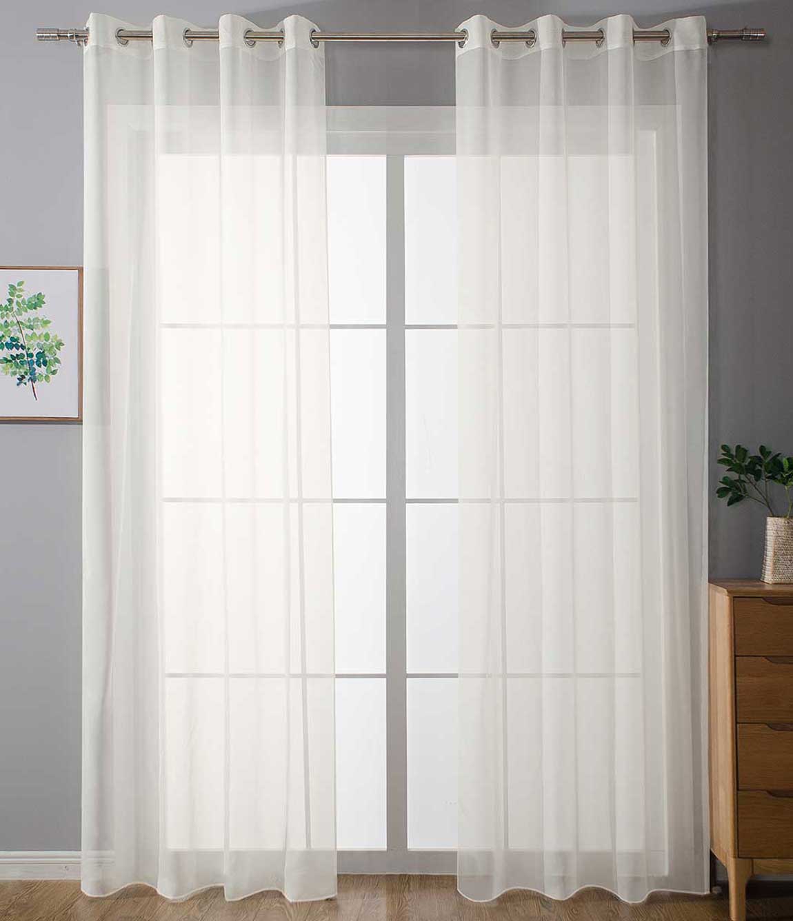 2er Set Ösenvorhänge Transparent »Uni« Gardine Stores Vorhang Ösen Bleibandabschluß Wohnzimmer 20332-cn2 Creme HxB 225x140 cm Gardinen Set 20332-cn2creme_6445575e-4428-494f-8383-c832c55cadb4 | girdainenbox.com