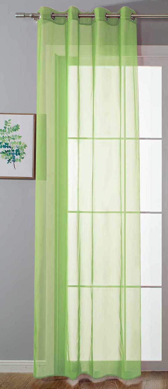 Ösenvorhang Transparent »Uni« Gardine Stores Vorhang Ösen Bleibandabschluß Wohnzimmer 20332-cn Apfelgrün HxB 175x140 cm Gardinenschal 20332-cnapfelgruen_d74559f5-82bb-423e-98f2-98dc630941dd | girdainenbox.com