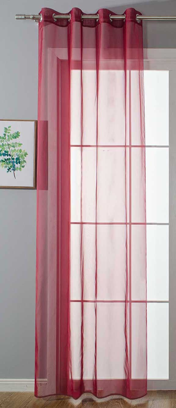 Ösenvorhang Transparent »Uni« Gardine Stores Vorhang Ösen Bleibandabschluß Wohnzimmer 20332-cn Bordeaux HxB 175x140 cm Gardinenschal 20332-cnbordeaux_dbd2d952-c5b5-485a-8e0a-5edd5883aba4 | girdainenbox.com