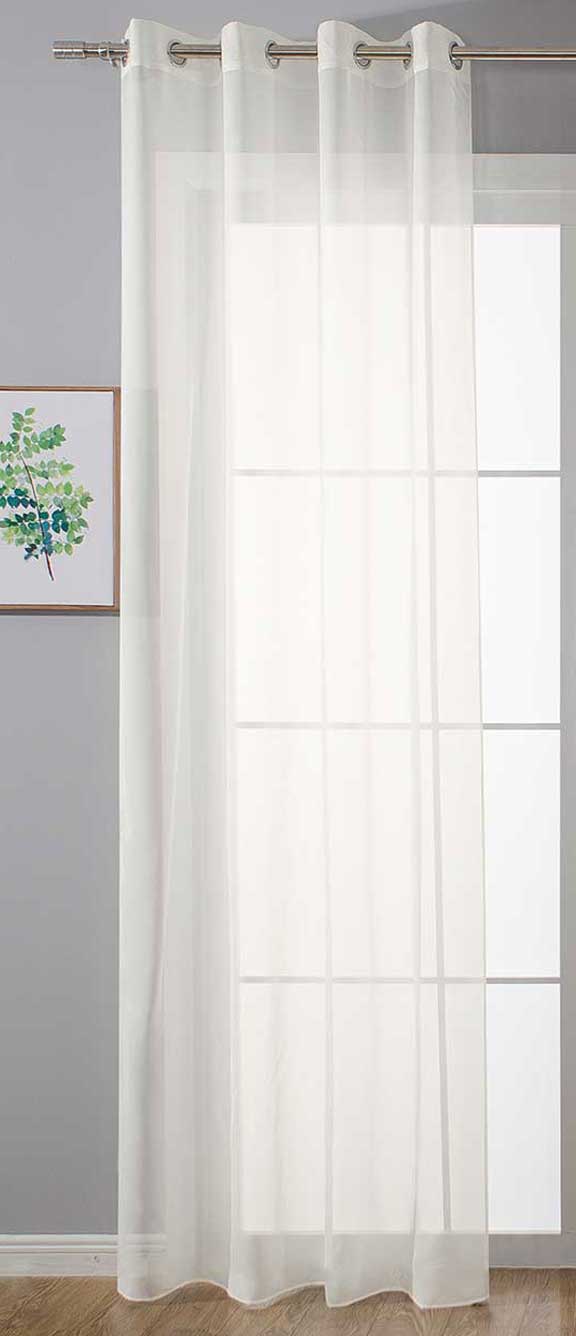 Ösenvorhang Transparent »Uni« Gardine Stores Vorhang Ösen Bleibandabschluß Wohnzimmer 20332-cn Creme HxB 225x140 cm Gardinenschal 20332-cncreme_aa1a9735-d33b-4150-a4ae-825c0d4420bf | girdainenbox.com
