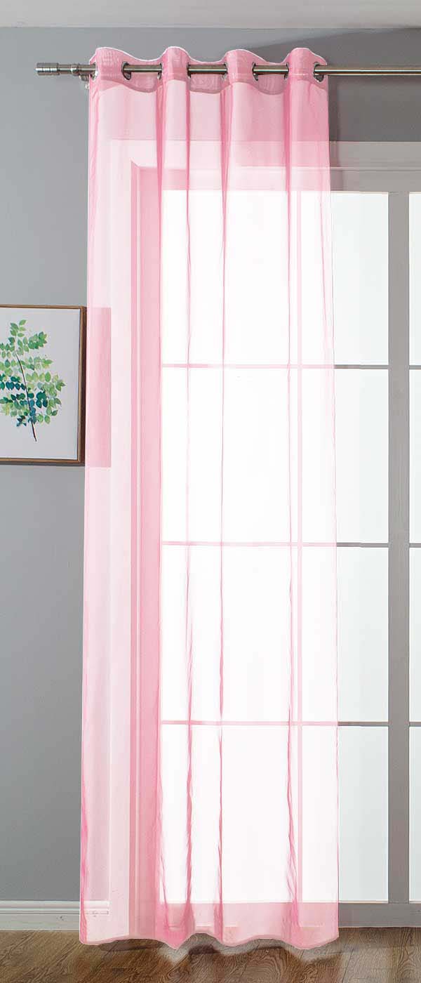 Ösenvorhang Transparent »Uni« Gardine Stores Vorhang Ösen Bleibandabschluß Wohnzimmer 20332-cn Hellrosa HxB 175x140 cm Gardinenschal 20332-cnhellrosa_6fcd4a46-64c2-4ab6-9473-d11370f589de | girdainenbox.com