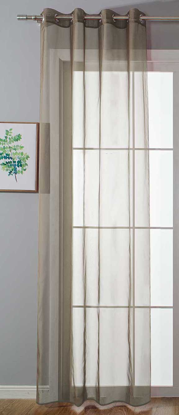 Ösenvorhang Transparent »Uni« Gardine Stores Vorhang Ösen Bleibandabschluß Wohnzimmer 20332-cn Nougat HxB 175x140 cm Gardinenschal 20332-cnnougat_5980c2df-1a9a-47d1-87e0-513af1b03ba5 | girdainenbox.com