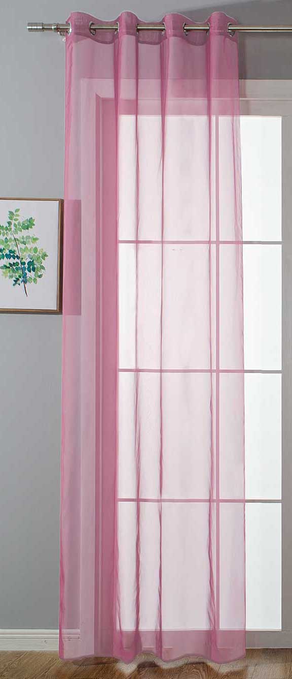 Ösenvorhang Transparent »Uni« Gardine Stores Vorhang Ösen Bleibandabschluß Wohnzimmer 20332-cn Rosa HxB 145x140 cm Gardinenschal 20332-cnrosa | girdainenbox.com