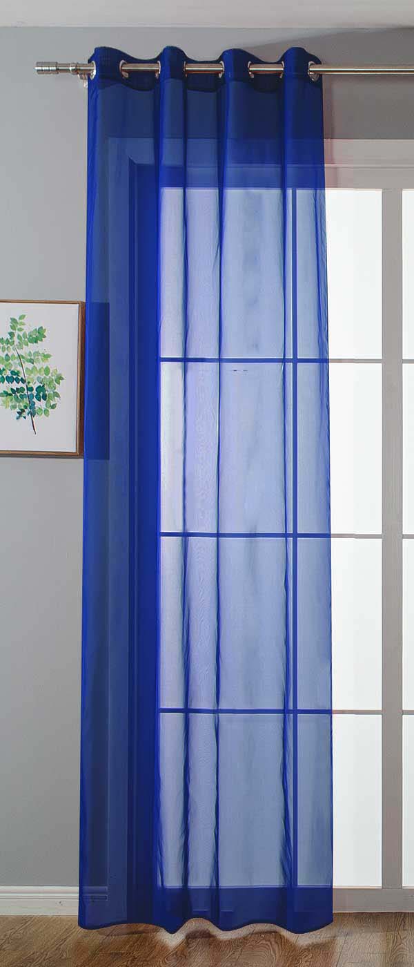 Ösenvorhang Transparent »Uni« Gardine Stores Vorhang Ösen Bleibandabschluß Wohnzimmer 20332-cn Royalblau HxB 245x140 cm Gardinenschal 20332-cnroyalblau_b7ddec0f-f617-40ef-a6e2-7e440be377f2 | girdainenbox.com