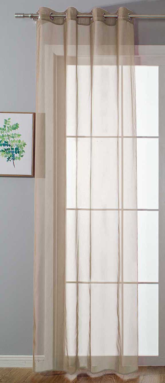 Ösenvorhang Transparent »Uni« Gardine Stores Vorhang Ösen Bleibandabschluß Wohnzimmer 20332-cn Sand HxB 245x140 cm Gardinenschal 20332-cnsand_6d29d154-c7da-4374-ab36-7ae6129a4a3d | girdainenbox.com