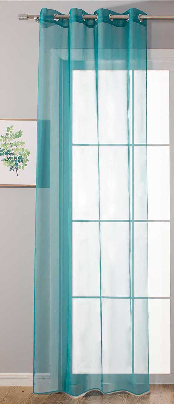 Ösenvorhang Transparent »Uni« Gardine Stores Vorhang Ösen Bleibandabschluß Wohnzimmer 20332-cn Türkis HxB 245x140 cm Gardinenschal 20332-cntuerkis_4aded450-6ef6-4f28-a127-6df6c788d685 | girdainenbox.com