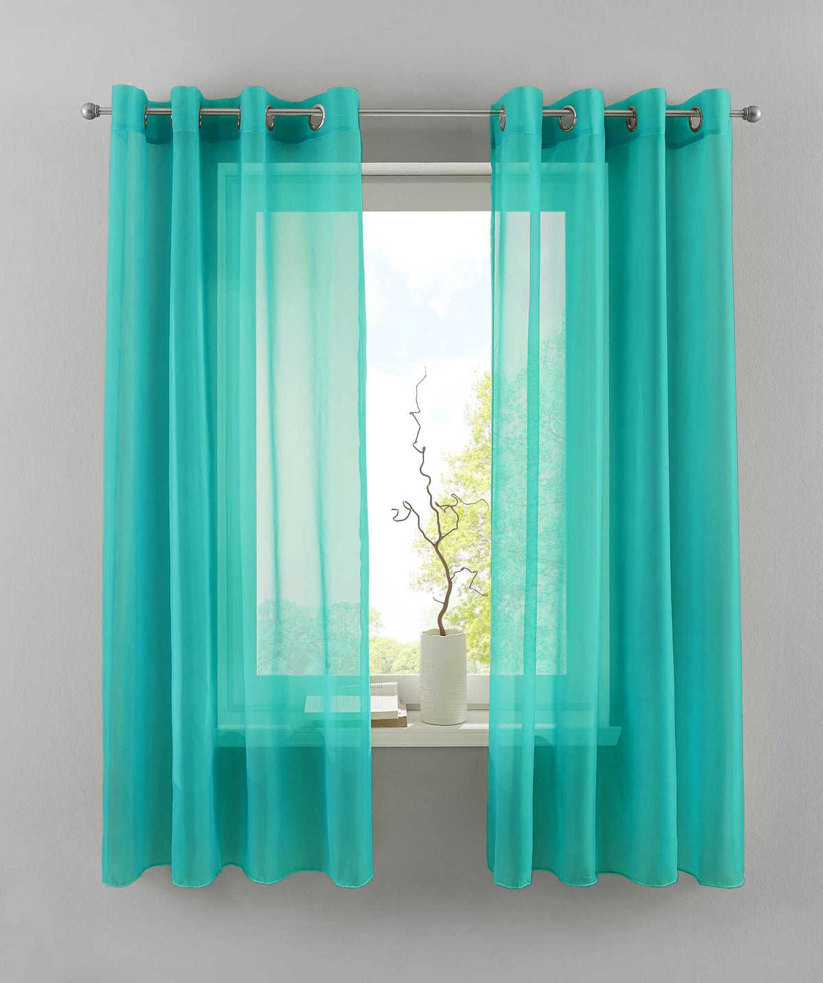 2er Set Ösengardinen Transparent »Basel« Gardine Bleiband Store Vorhang 20332TR2 Gardinen Set 20332TR2blautuerkis-175 | girdainenbox.com