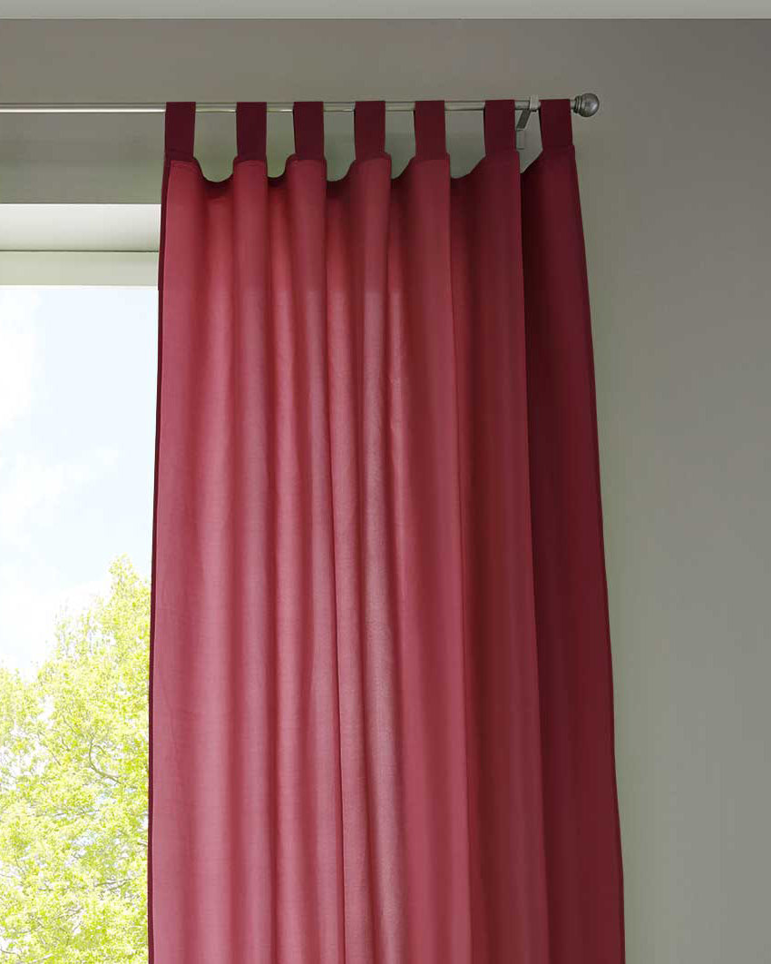 1er Set Vorhang Schal Schlaufen »Berlin« Microsatin Lichtdurchlässig Kräuselband Uni Matt 20400N Bordeaux HxB 245x140 cm Gardinenschal 20400Nbordeaux | girdainenbox.com