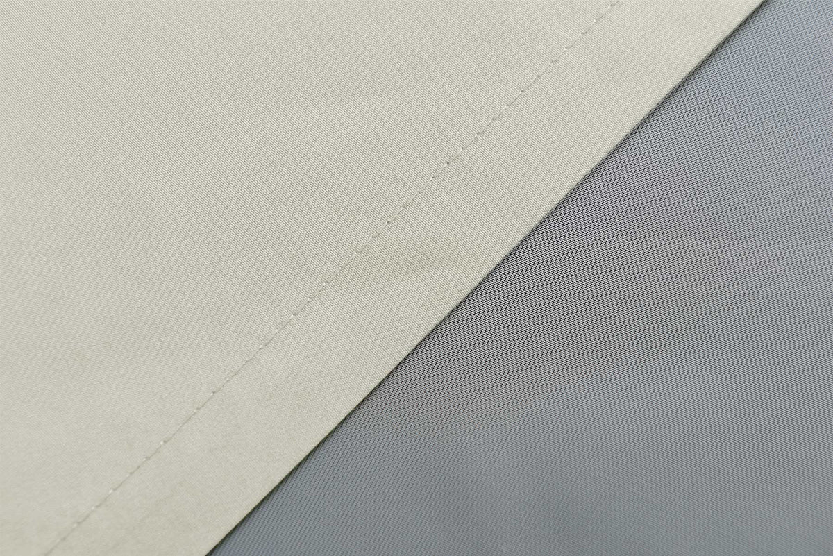 1er Set Vorhang Schal Schlaufen »Berlin« Microsatin Lichtdurchlässig Kräuselband Uni Matt 20400N Gardinenschal 20400_detail_creme_2 | girdainenbox.com