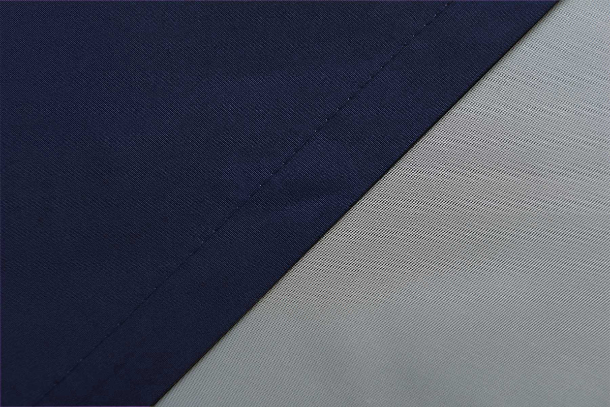 2er Set Vorhänge Schal Ösen »Berlin« Microsatin Lichtdurchlässig Uni Matt 20405N2 Vorhang 20400_detail_dunkelblau_2 | girdainenbox.com