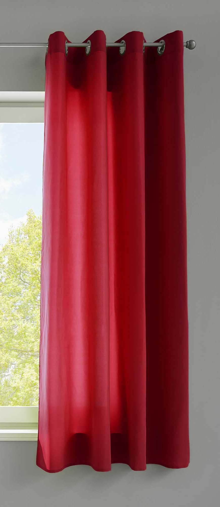 1er Set Vorhänge Schal Ösen »Berlin« Microsatin Lichtdurchlässig Uni Matt 20405N Bordeaux HxB 175x140 cm Vorhang 20405Nbordeaux-175_6ac7109a-4929-46d7-a9f1-a22b9cf227f4 | girdainenbox.com
