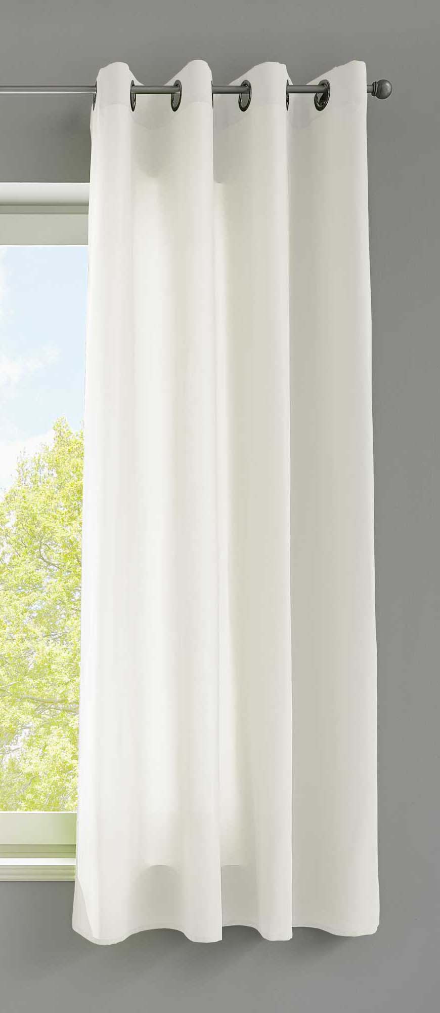 1er Set Vorhänge Schal Ösen »Berlin« Microsatin Lichtdurchlässig Uni Matt 20405N Creme HxB 175x140 cm Vorhang 20405Ncreme-175_2c44c05a-14bc-42b9-9025-c26115eab406 | girdainenbox.com