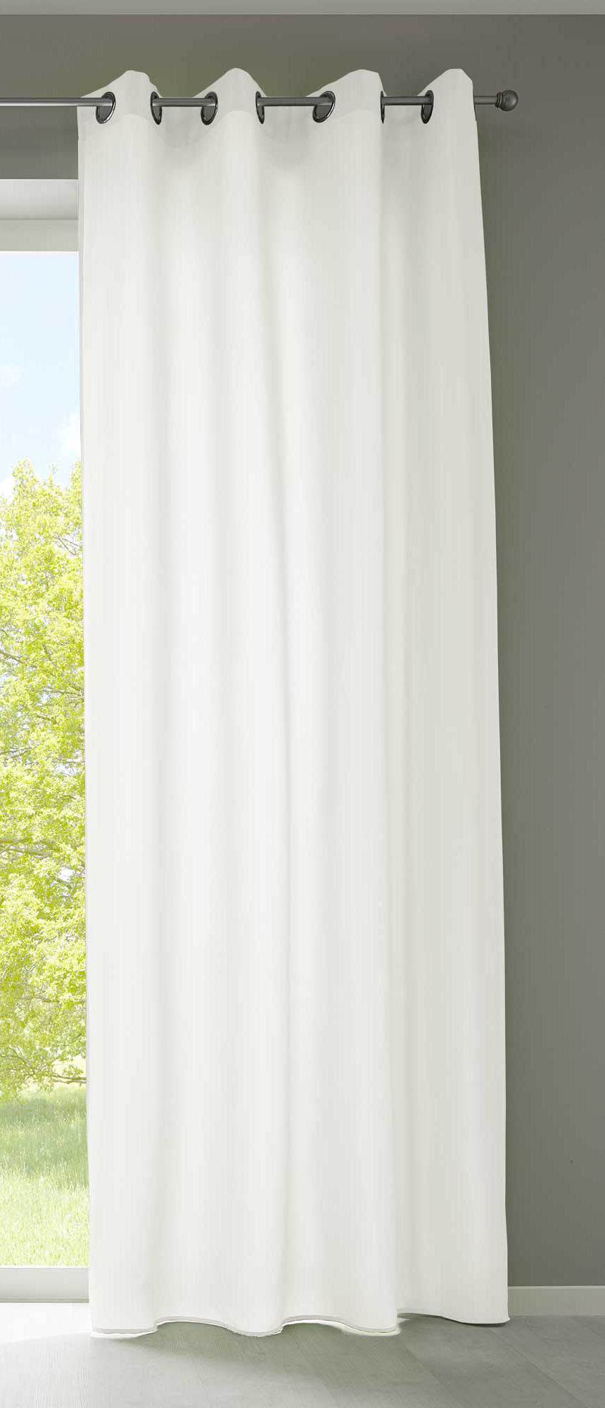 1er Set Vorhänge Schal Ösen »Berlin« Microsatin Lichtdurchlässig Uni Matt 20405N Creme HxB 225x140 cm Vorhang 20405Ncreme_0f12843e-b1e2-4227-ba15-dfb6e03c9c6f | girdainenbox.com