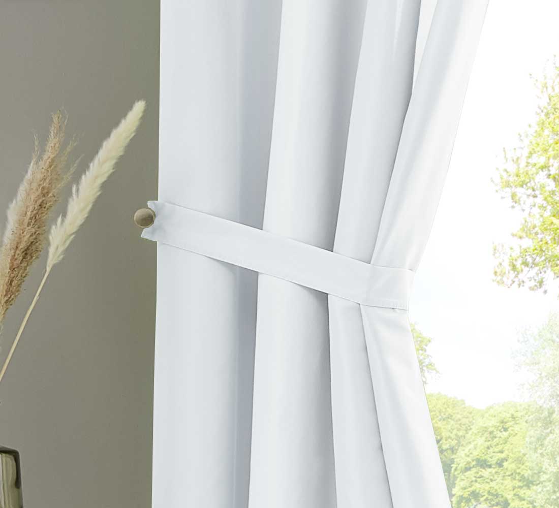 2er Set Vorhänge Schal Schlaufen »Berlin« Microsatin Lichtdurchlässig Kräuselband Uni Matt 20400N2 Vorhang 20405_raff_weiss_1_fb21fb11-25cb-4eab-a30a-7d348a925287 | girdainenbox.com