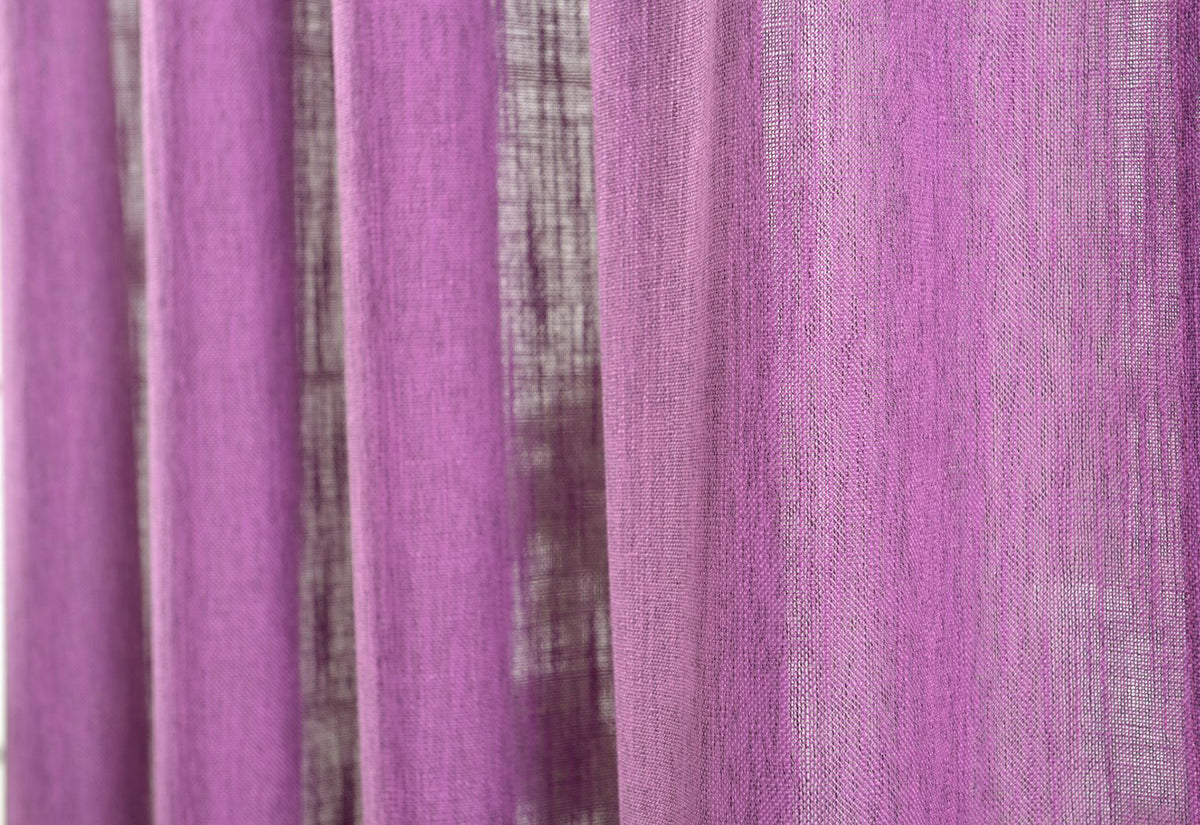 Vorhang Schal verdeckte Schlaufen >>Linene<< blickdicht Leinen Optik Natur Grobfaser (HxB) Lanhaus Stil schwere Qualität 20445 Vorhang 20445_fuchsia_8 | girdainenbox.com