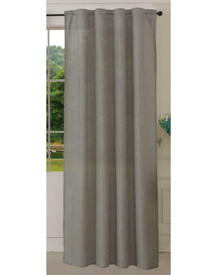 Vorhang Schal verdeckte Schlaufen >>Linene<< blickdicht Leinen Optik Natur Grobfaser (HxB) Lanhaus Stil schwere Qualität 20445 Grau Vorhang 20445grau | girdainenbox.com