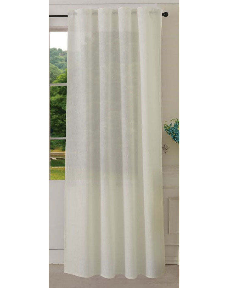 Vorhang Schal verdeckte Schlaufen >>Linene<< blickdicht Leinen Optik Natur Grobfaser (HxB) Lanhaus Stil schwere Qualität 20445 Natur Vorhang 20445natur | girdainenbox.com