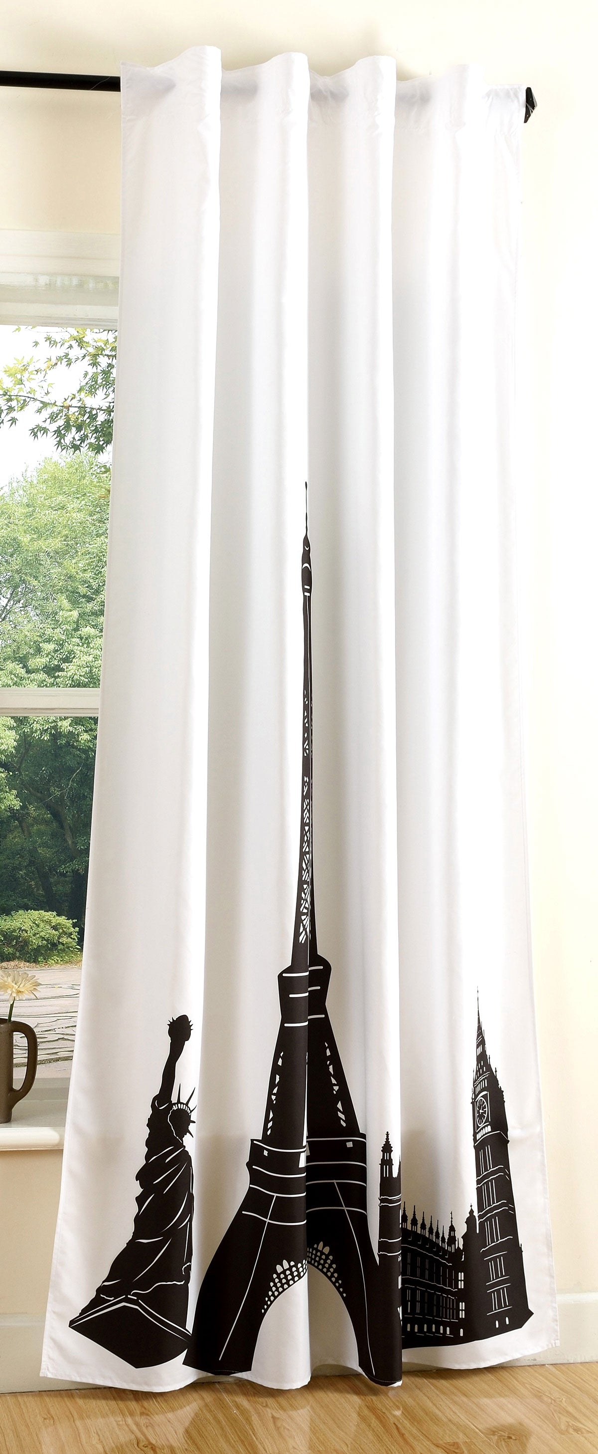 Vorhang Schal blickdicht verdeckte Schlaufen Universalband Digitaldruck (Höhe x Breite cm) 20490 Eiffelturm Vorhang 20490eiffelturm | girdainenbox.com