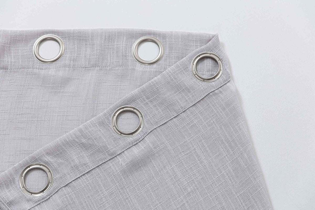 Gardine Ösen Grobfaser »Seoul« Ösen Linenlook-Struktur Uni Halbransparent Blickdicht 2024110 Gardinenschal 3F3A0772 | girdainenbox.com